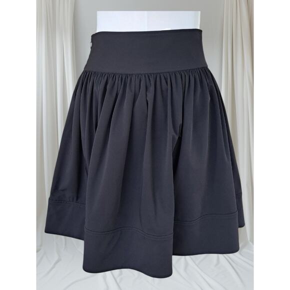Diane Von Furstenberg DVF Fit Flare Barron Black Mini Synthetic Nylon Skirt 10 L - Picture 7 of 11